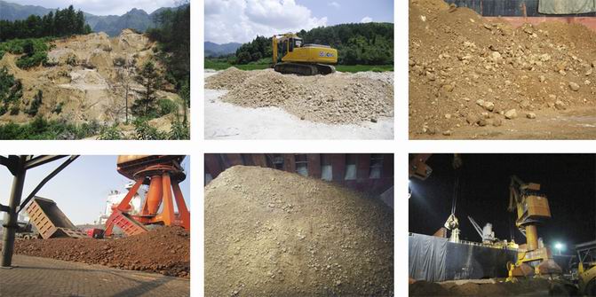 Penambangan barit, penanganan bahan baku, dan produksi