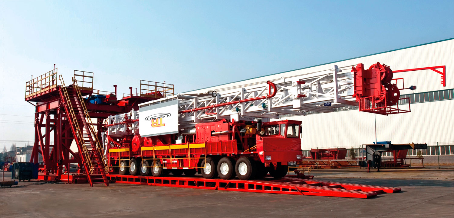 Rig pengeboran pada truk