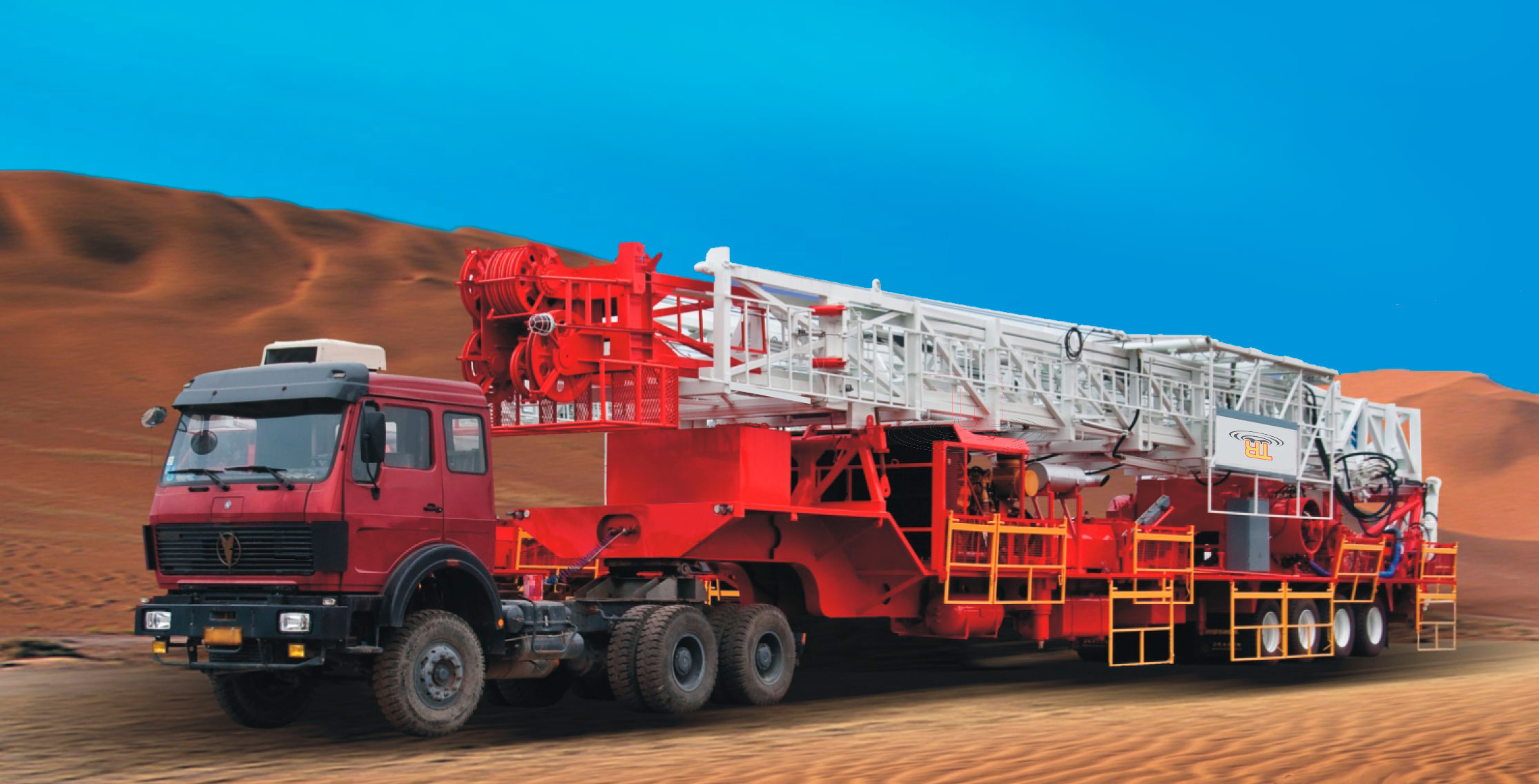 Rig pengeboran pada trailer