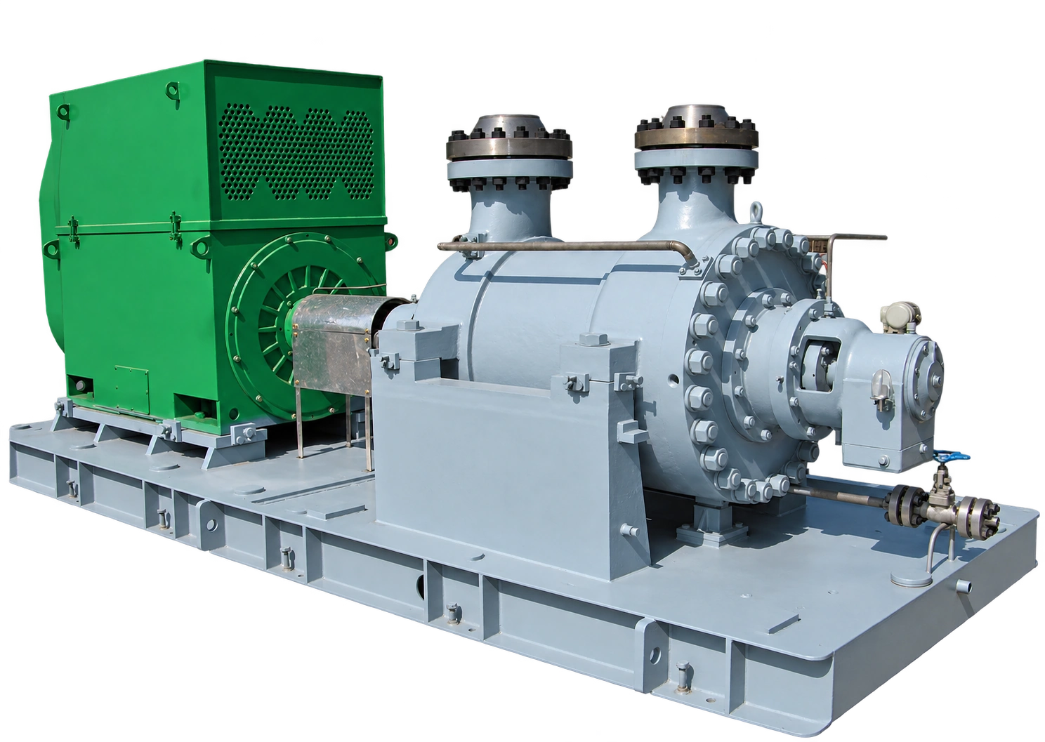 Rakitan pompa barrel BB5 dan motor.