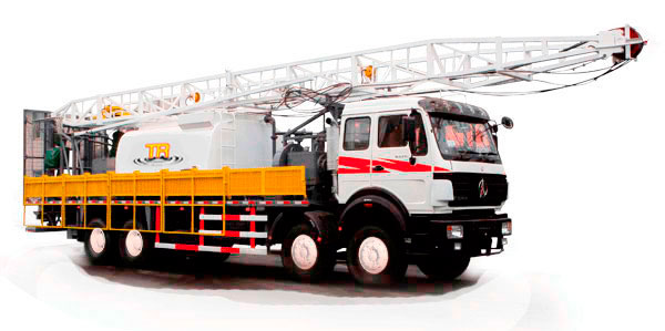Rig flush-by untuk layanan sumur bergerak