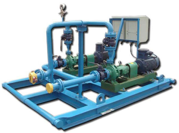 Skid pompa sentrifugal transfer minyak